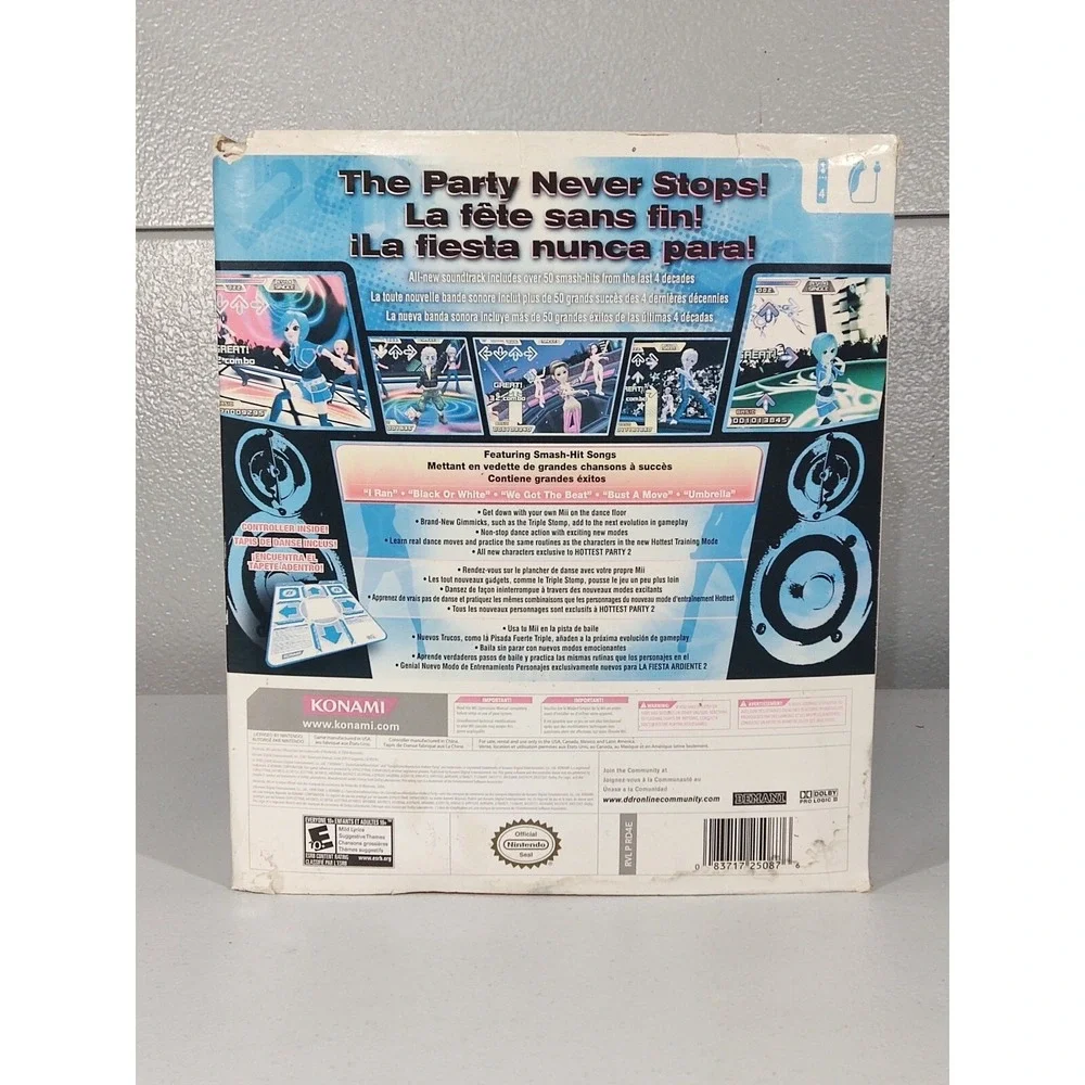 Konami Nintendo Wii/GC Dance Dance Revolution Hottest‎ Party 2 Pad With Game